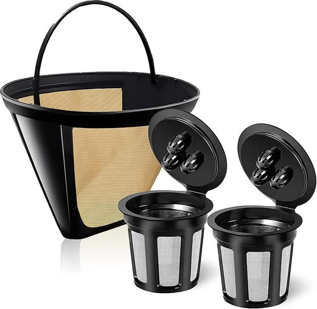 Ninja K-Cup Kaffeefilter Set aus Kunststoff und Feinmaschengewebe, 3 Stück, Beige - Bild 1