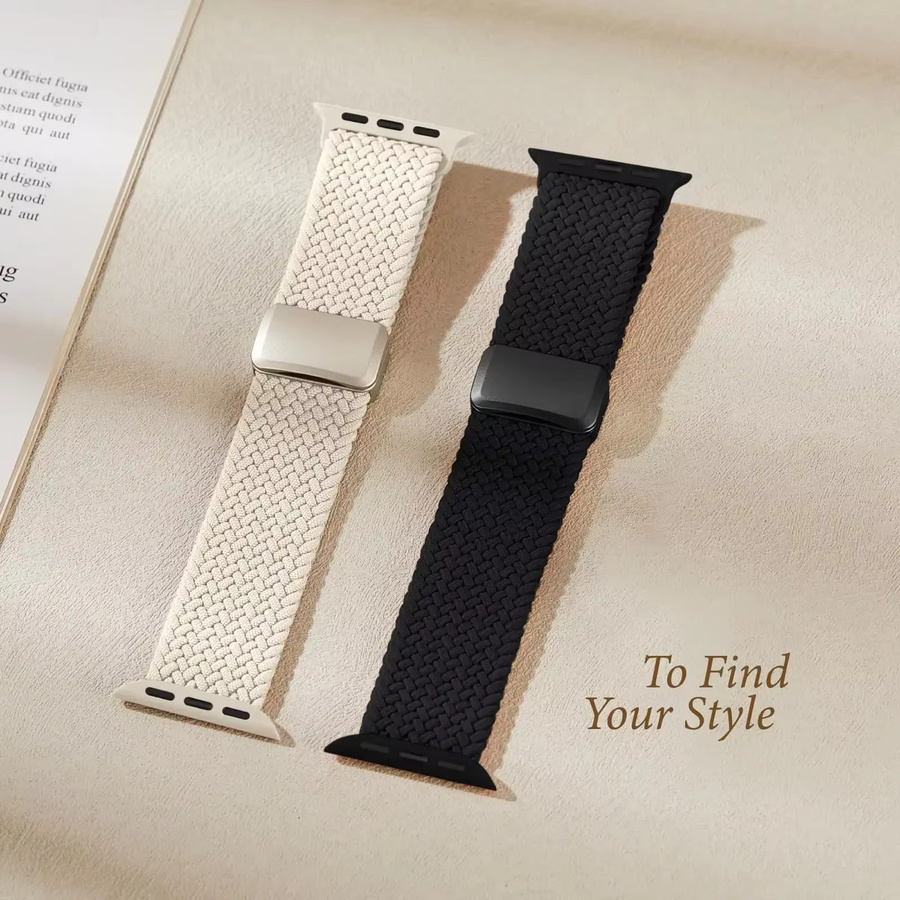 Geflochtenes Uhrenarmband, Weiß, Unisex - Bild 3
