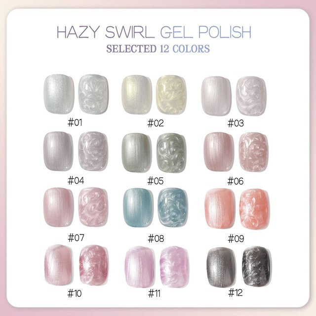 MIANEL Nebelregen-Faden-Gel-Nagellack, 12 ml, schimmernd - Bild 1