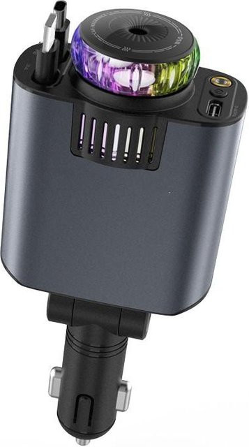 YJMP Auto Parts 5-in-1 USB-C Autoladegerät mit integriertem Aromatherapie-Diffusor für ätherische Öle, 180-Grad verstellbares Design, Schwarz - Bild 1