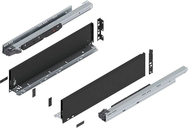 Blum Legrabox Pure Set Schubladensystem mit Blumotion Soft-Close in Carbonschwarz matt, Nennlänge: 550 mm, Tragkraft: 70 kg - Bild 1