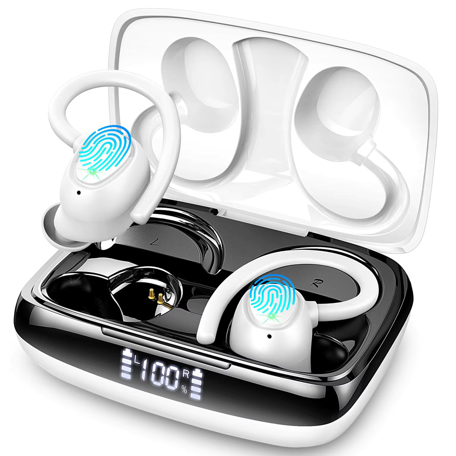 Kuizil Bluetooth 5.3 In-Ear Kopfhörer mit Geräuschunterdrückung und Stereo-Bass, IP7 wasserdicht, 48 Stunden Wiedergabezeit, Schwarz oder Weiß - Bild 6