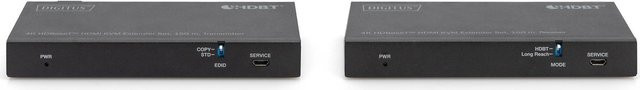 Digitus DS-55526 4K HDBaseT 2.0 HDMI KVM Extender Set in Schwarz mit USB-A und Infrarot für bis zu 150 m über RJ45 - Bild 2
