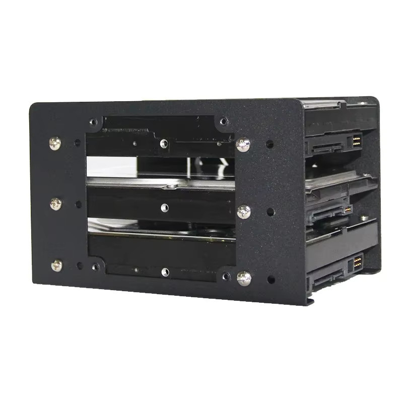 Cynzo Mechanische Festplattenhalterung für Desktop-Computergehäuse, 3,5 Zoll HDD-Erweiterung, 2/3 Schichten, Schwarz - Bild 1