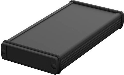 Bopla Alubos ABPH Profil-Gehäuse aus Aluminium in Schwarz, B/H/T: 150 x 82 x 22 mm - Bild 1