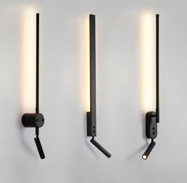 Claeted Moderne LED-Wandleuchte mit integriertem LED-Strahler für Schlafzimmer, Nachttisch und Wohnzimmer - Bild 1