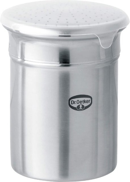 Dr. Oetker Puderzuckerstreuer Profi aus Edelstahl in Silber und Transparent - Bild 1