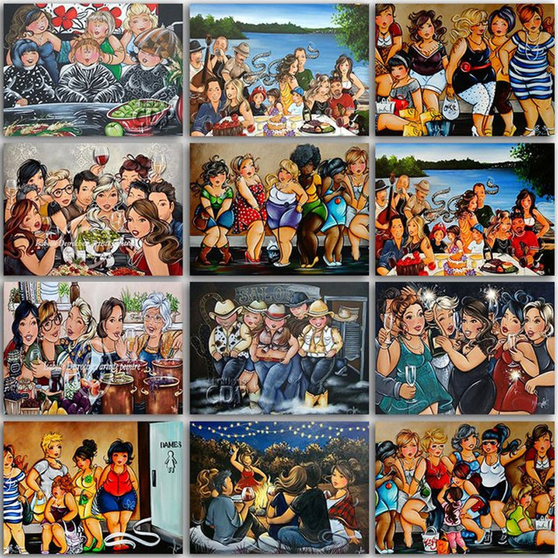 KAYOU 5D DIY Diamantmalerei Cartoon Motiv mit runden Mosaik-Steinen in Mehrfarbig - Bild 1