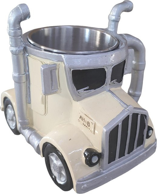 VKTECH Semi-Truck Kaffeetasse aus Edelstahl in Grün mit kreativem LKW-Design, 300 ml - Bild 1