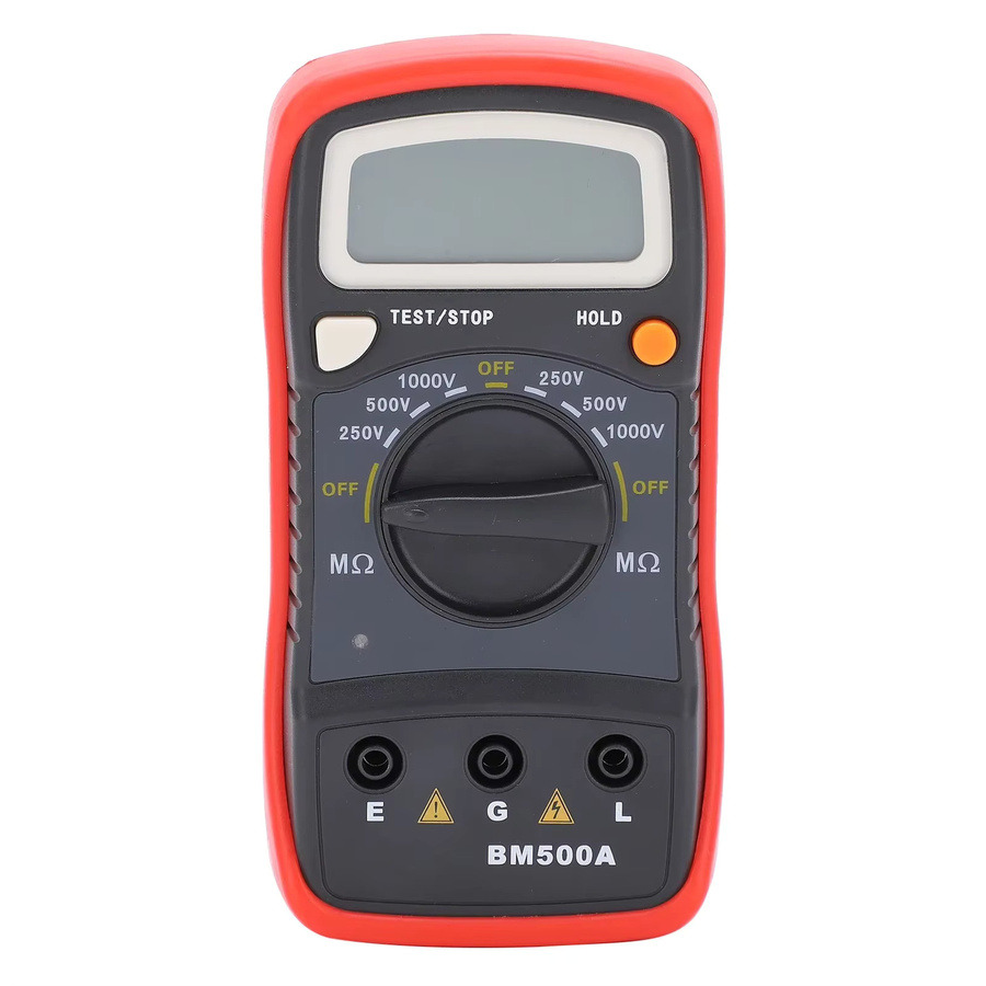 KKMOON BM500A Digitales Isolationswiderstandsmessgerät mit LCD-Display 1000V Megohm Meter in Rot - Bild 3