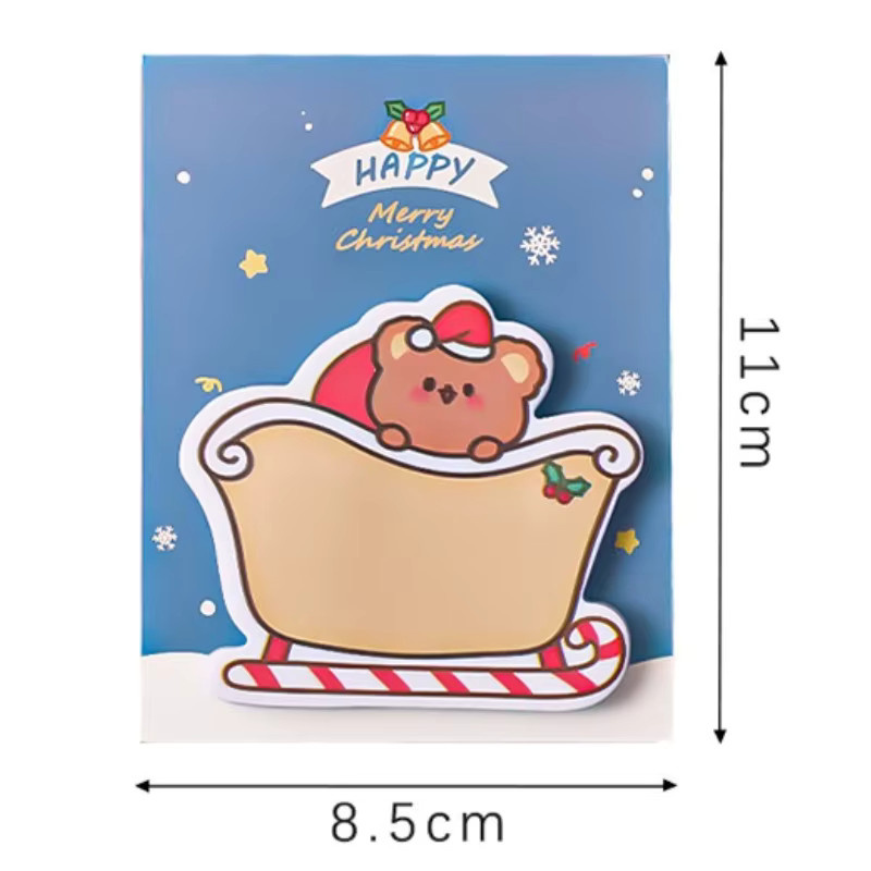 TWBEB Weihnachts-Haftnotizen Set in Multicolor als dekorative Notizblöcke für dein Tagebuch oder Nachrichten - Bild 4