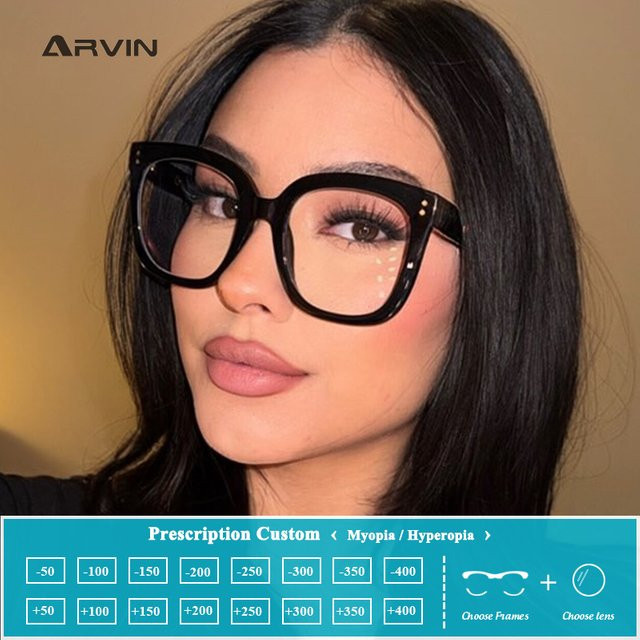 Arvin Lesebrille, quadratisch, Vollrand, Kunststoff, schwarz, transparent, Damen - Bild 1