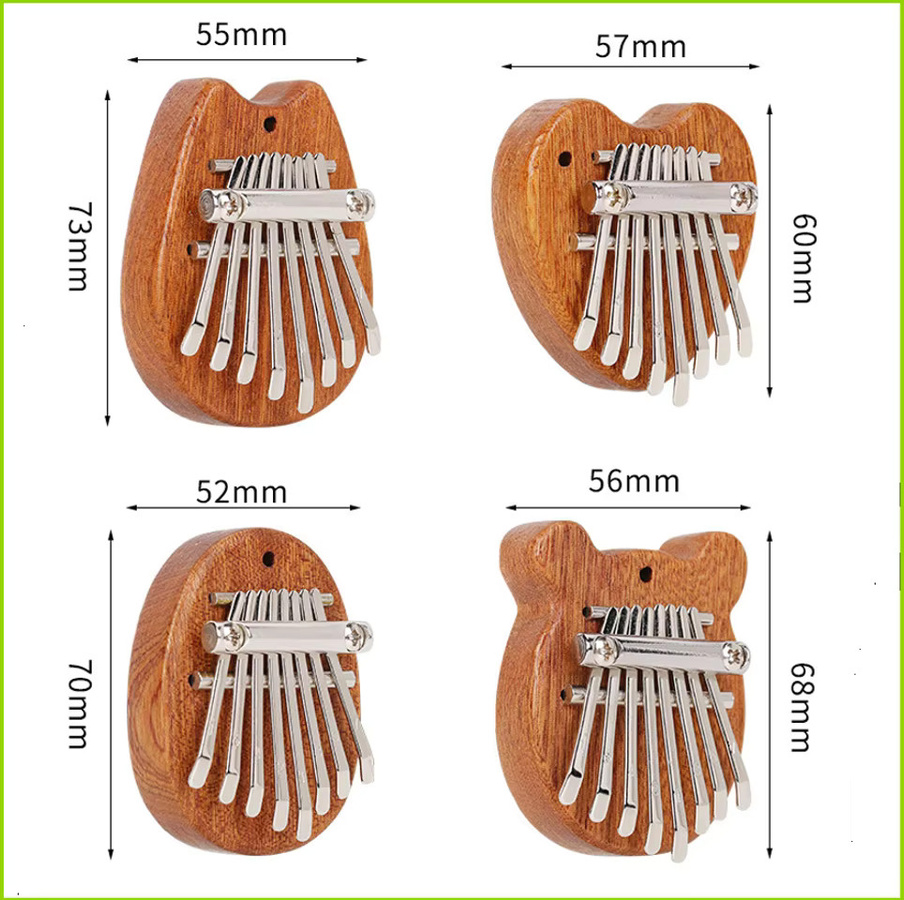 YOUYAN Mini Kalimba Daumenklavier, 8-Tasten, 1-teiliges Set - Bild 3