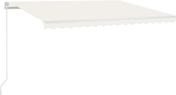 vidaXL Automatische Markise aus Aluminium und Polyestergewebe in Creme B: 450 cm, T: 300 cm