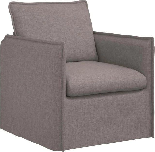 vidaXL Sofa in Taupe mit Stoffbezug und Metallrahmen B/T/H: 195 x 82 x 85 cm - Bild 1