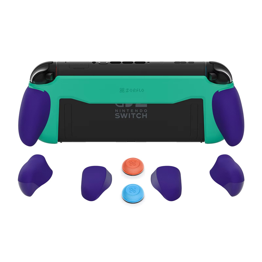 GAMWING Ergonomischer Silikongriff für Nintendo Switch in Grün, Rutschfeste Austauschbare Griffe in 3 Größen, Dock-kompatibel - Bild 6