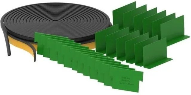 FeNau Montageset aus Gummi und Kunststoff in Grün für Glas 20,76-21,52 mm und Aluprofile, Länge: 6000 mm - Bild 1