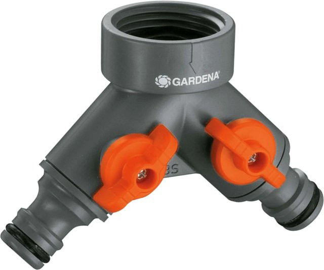 Gardena Tap Connector 2-Wege-Ventil G 3/4 Zoll aus Kunststoff - Bild 1