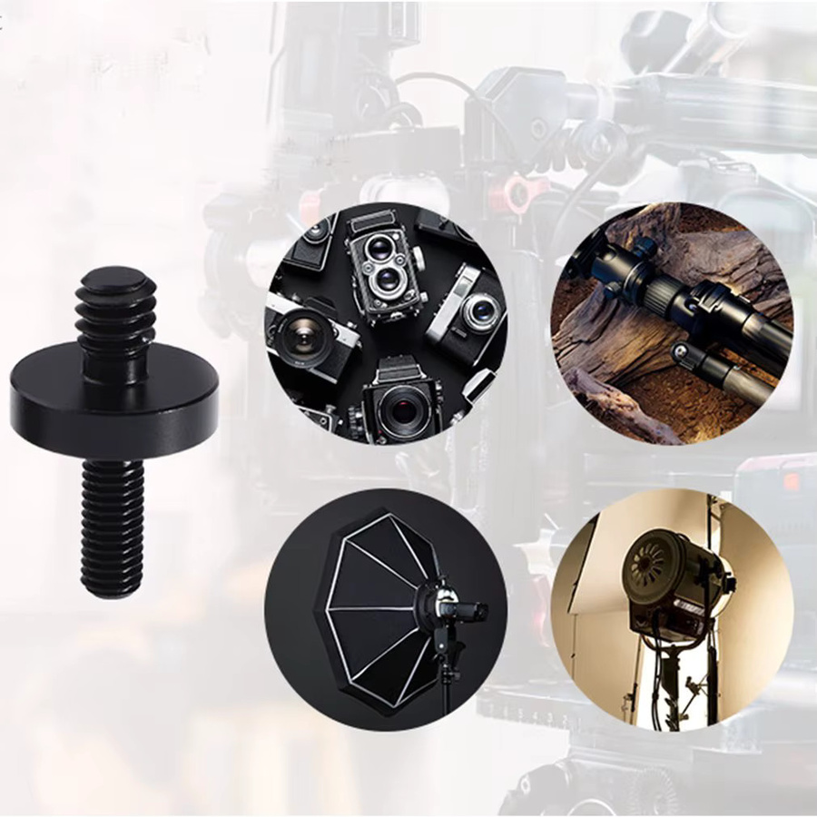 Adapter von 1/4-Zoll-Stecker auf M5-Stecker in Schwarz für Stativhalterungen und Kameras - Bild 3