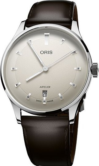 Oris Armbanduhr Artelier Date, Automatik, Edelstahl, Leder, Herren - Bild 1