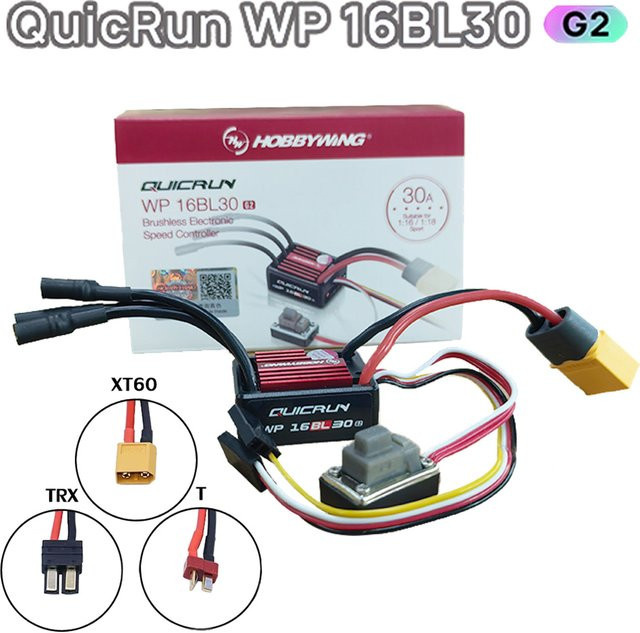 Hobbywing QuicRun 16BL30 G2 30A Bürstenloser ESC, Wasserdichter Geschwindigkeitsregler - Bild 1