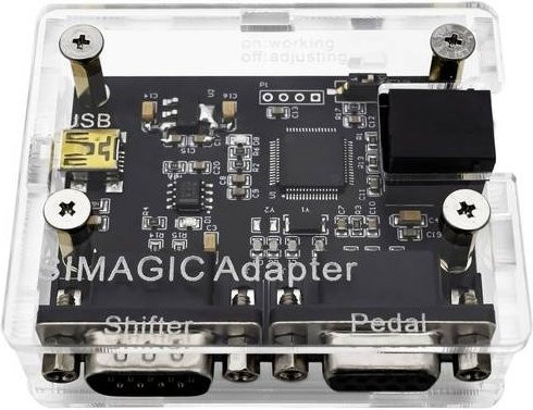 Simagic S472 Peripherie Adapter für PC in Schwarz und Transparent mit USB-Anschluss - Bild 1