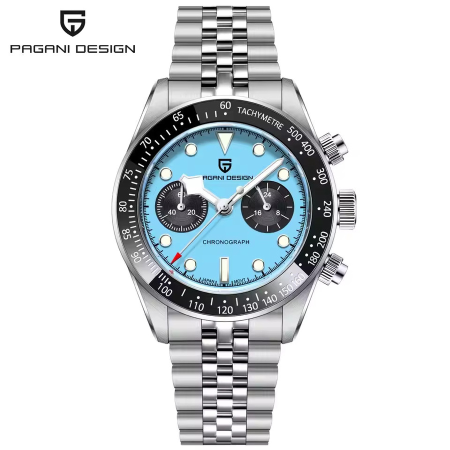 PAGANI DESIGN Chronograph, Edelstahl, Quarz, Keramiklünette, Herren - Bild 7