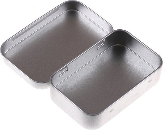 Metall Aufbewahrungsbox mit Deckel in Silber für Münzen, Schlüssel oder Kleinteile - Bild 1