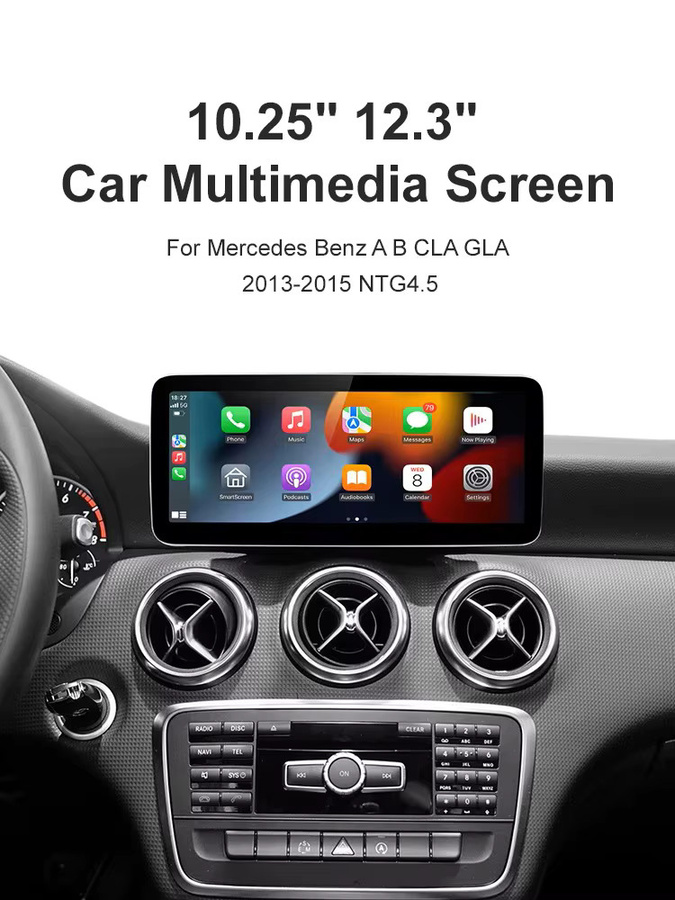REEIIO Auto-Multimedia-Display mit Touchscreen für Mercedes Benz A B CLA GLA W176 W463 W246 (2013-2015) NTG4.5, Wireless CarPlay und Android Auto, Schwarz - Bild 6