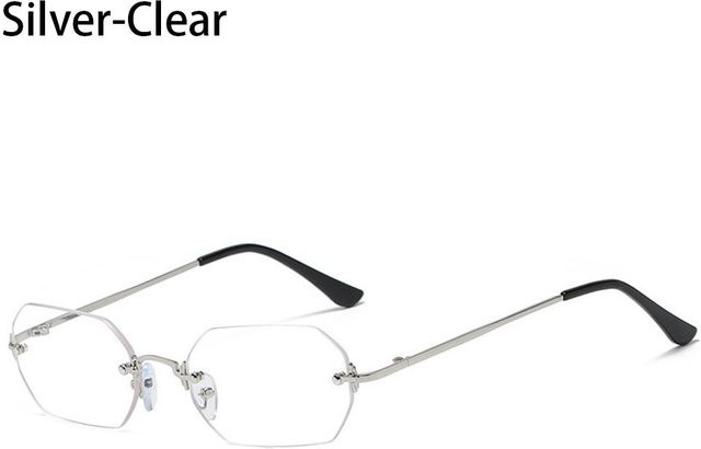 Yiran Sonnenbrille randlos, rechteckig, Metall, Damen, white - Bild 1