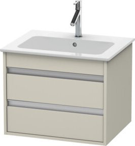 Duravit Waschtischunterschrank Ketho in Tau, wandhängend mit 2 Schubladen, B: 60 cm, T: 47,5 cm, H: 48 cm - Bild 1