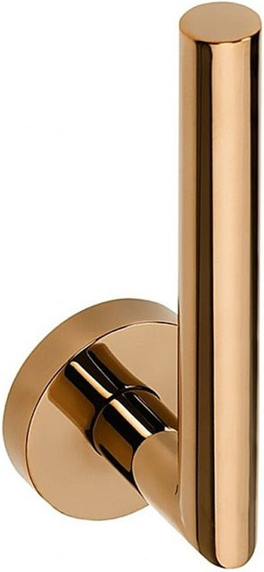 BORAL Reservepapierrollenhalter aus Messing in Gold und Kupfer poliert für Bad und WC, B/H/T: 5,5 x 16,5 x 6,5 cm - Bild 1