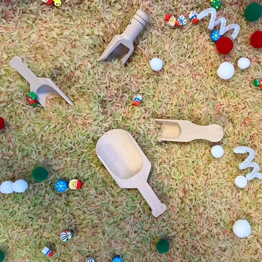Untior Mini-Holzlöffel in Braun als vielseitiges Küchenbesteck für Salz, Zucker, Mehl oder Milch - Bild 3