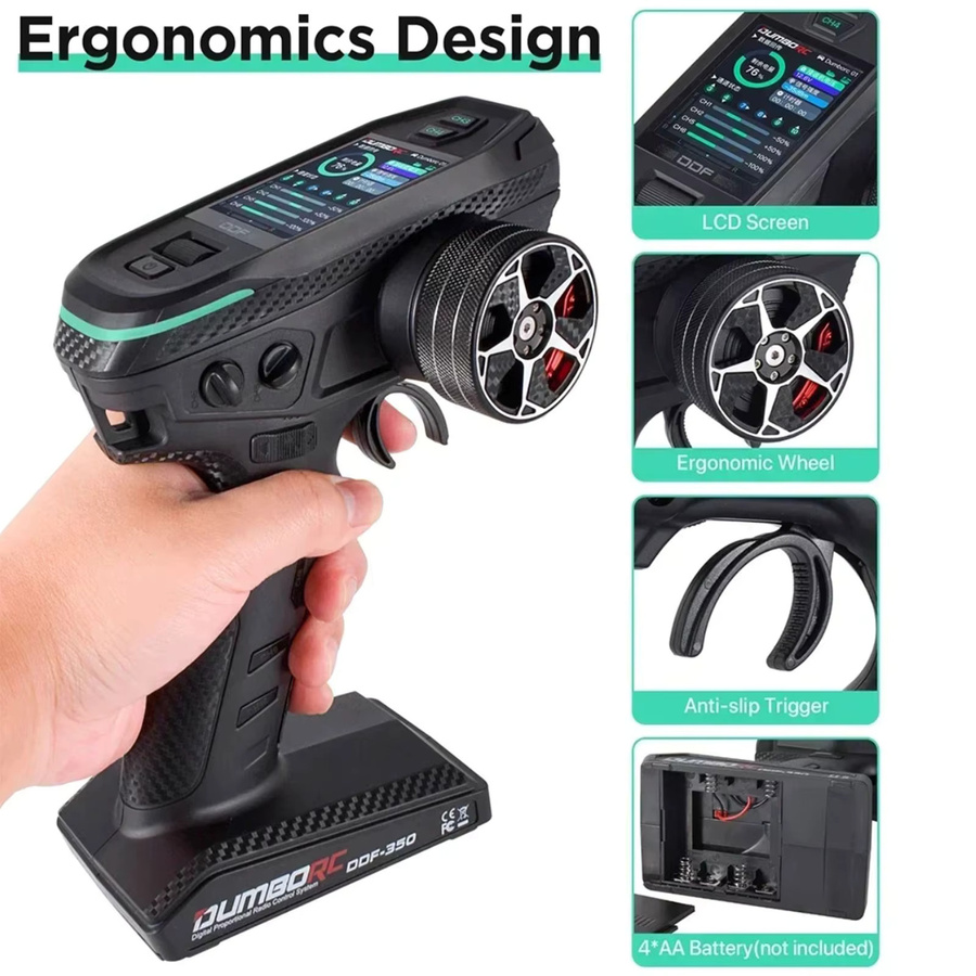 Dumbo RC Fernbedienung mit Gyro, Upgrade für 1/16 1/10 MJX RC Auto - Bild 4