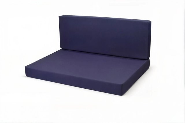 Setgarden Flat Set Palettenkissen Set aus Sitzkissen und Rückenkissen in Marine Blau, B/T/H: 120 x 50 x 10 cm - Bild 1