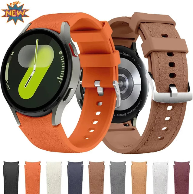 Uhrenarmband Silikon, Leder, Samsung Galaxy Watch, Unisex - Bild 1