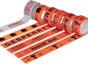 Enviro Pack Warn-Klebeband Gesperrt in Orange, Breite: 5 cm, Länge: 66 m - Bild 1