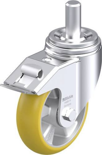 Blickle Stahlblech-Lenkrolle LHZ-ALTH 160K-FI-CO in Silber und Gelb, Rad-Durchmesser: 160 mm, Tragfähigkeit: 750 kg - Bild 1