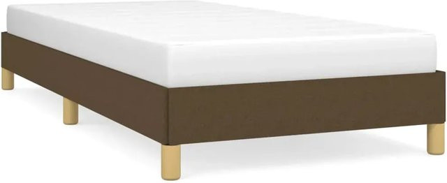 vidaXL Bettgestell aus Stoff in Braun mit gepolstertem Rahmen, B/T/H: 80 x 200 x 203 cm - Bild 1
