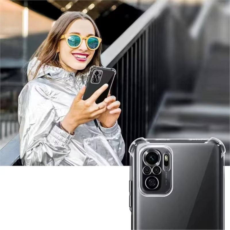 Stoßfeste transparente Schutzhülle mit Airbag-Funktion für Xiaomi Redmi Note 10 11 12 13 Serie und Redmi 10A 10C 12C 5G - Bild 5