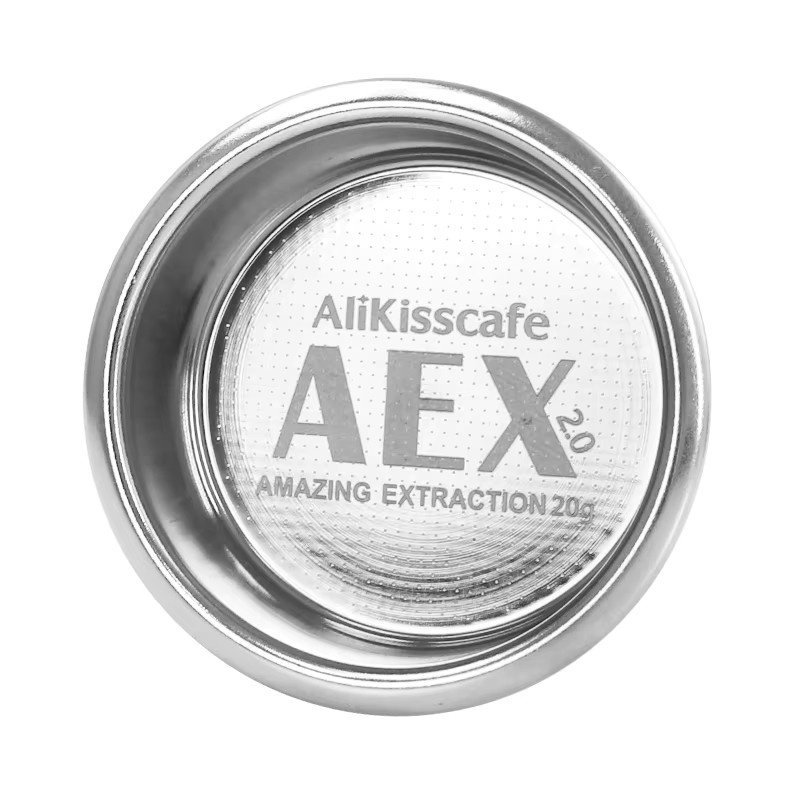 ALIKISSCAFE Kaffeefilter Korb 58mm aus Edelstahl in Silber mit Aufbewahrung für Siebträger Espresso Zubehör - Bild 3