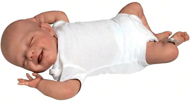 MC STAR Reborn-Babypuppe, 19-Zoll-Ganzkörper-Silikon, weiß - Bild 1