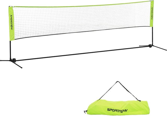 SPORTNOW Badmintonnetz aus Metall und Oxfordstoff in Gelb, B: 420 cm, T: 103 cm, H: 107-155 cm - Bild 1