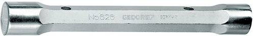 Gedore Doppelsteckschlüssel 626 SW 13x17mm aus Chrom-Vanadium-Stahl in Silber, Länge: 155 mm, Bohrungs-Durchmesser: 11,0/14,0 mm - Bild 1