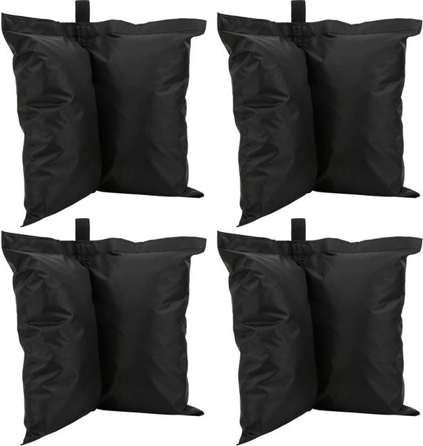CosyHome Sandsäcke aus Oxford-Polyester für Sonnenschirme und Zelte, 4er-Set, Schwarz - Bild 1