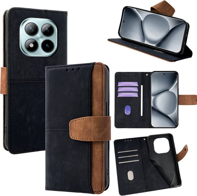 Xiaomi Business Metall-Schnallen Handyhülle Flip Cover für Redmi Note 15 Pro Plus Note 14S 13 Pro Plus Turbo 5 Max 14C in Blau - Bild 1