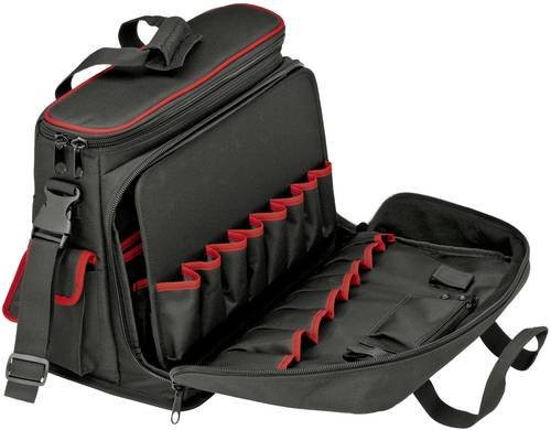 Knipex Werkzeugtasche Service 00 21 10 LE unbestückt aus Polyester in Schwarz-Rot B/T/H: 44,0 x 34,0 x 20,0 cm - Bild 2