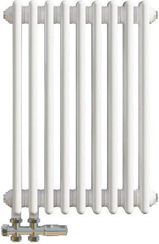 Duschparadies Traditioneller Heizkörper in Gusseisen-Optik aus Stahl, Weiß, B/H: 60,0 x 42,5 cm - Bild 1