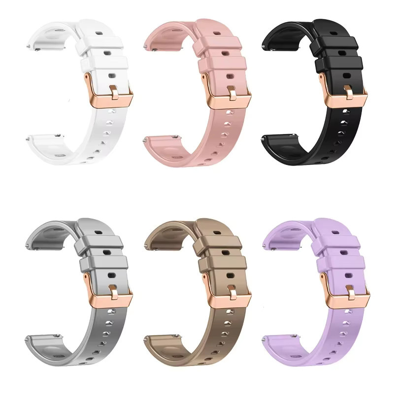 Uhrenarmband Silikon, Roségold, Damen, 20 mm - Bild 2