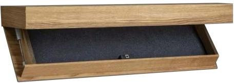 Zhuyubao Holz-Lagerregal mit Geheimfach, Wandmontiertes schwebendes Regal für Wohnzimmer und Home Office, Schwarz - Bild 1